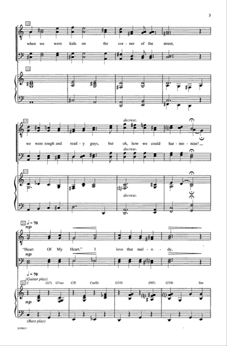 (The Gang That Sang) Heart of My Heart Men's Choir scores gallery preview page 3