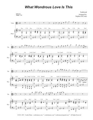 What Wondrous Love Is This (Viola solo and Piano)