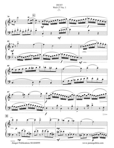 Beethoven: Three Duets WoO 27 for Violin & Cello image number null