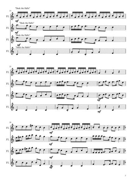 Christmas Medley for Flute Quartet image number null