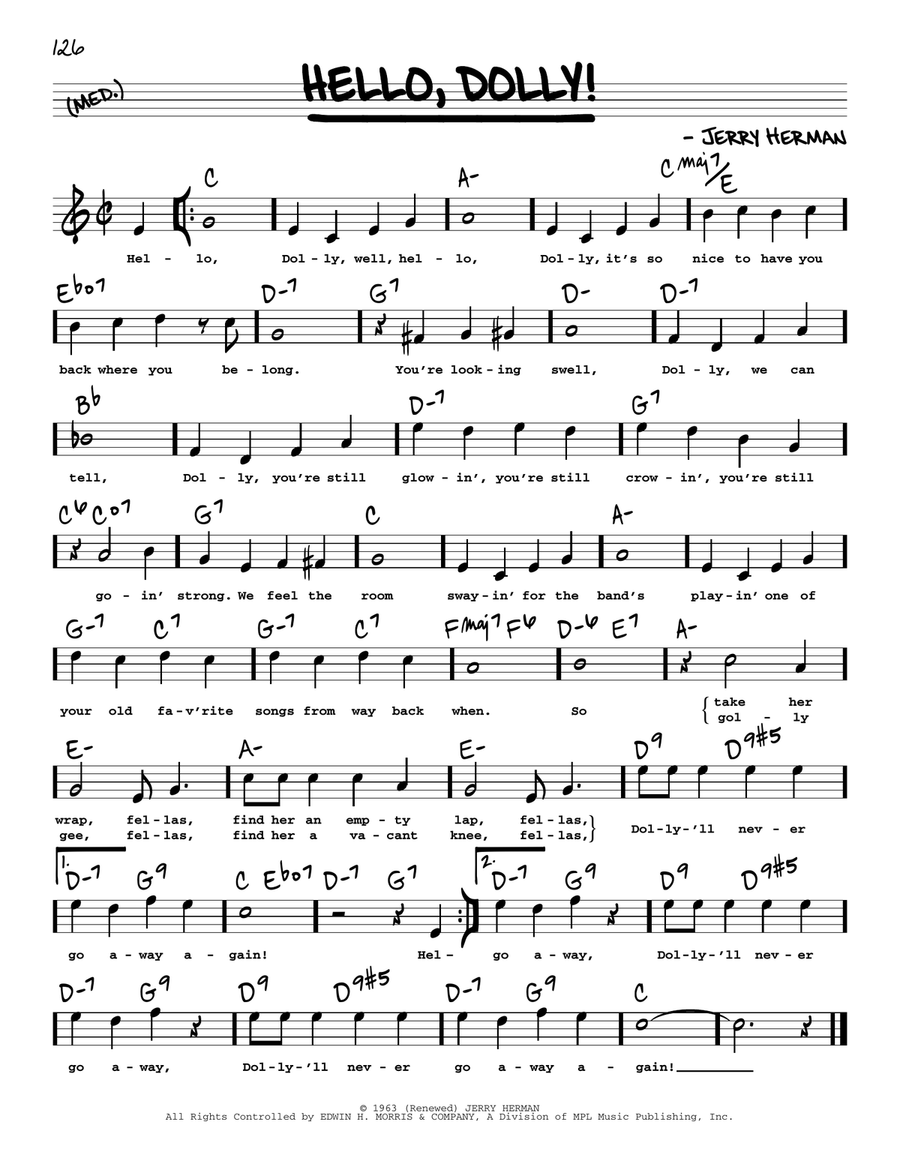 Hello, Dolly! (High Voice) High Voice scores gallery preview page 1