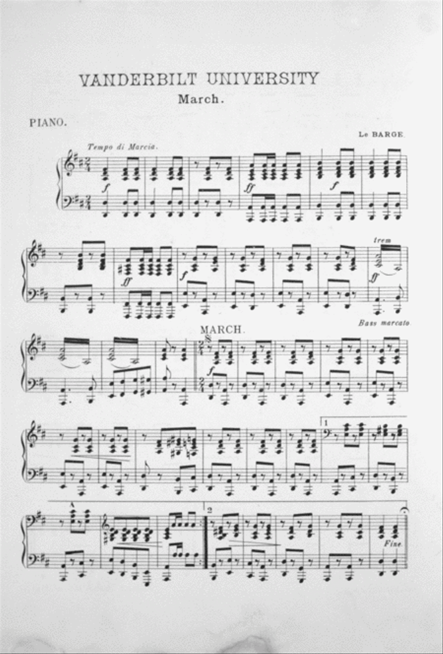Vanderbilt University March Violin scores gallery preview page 3