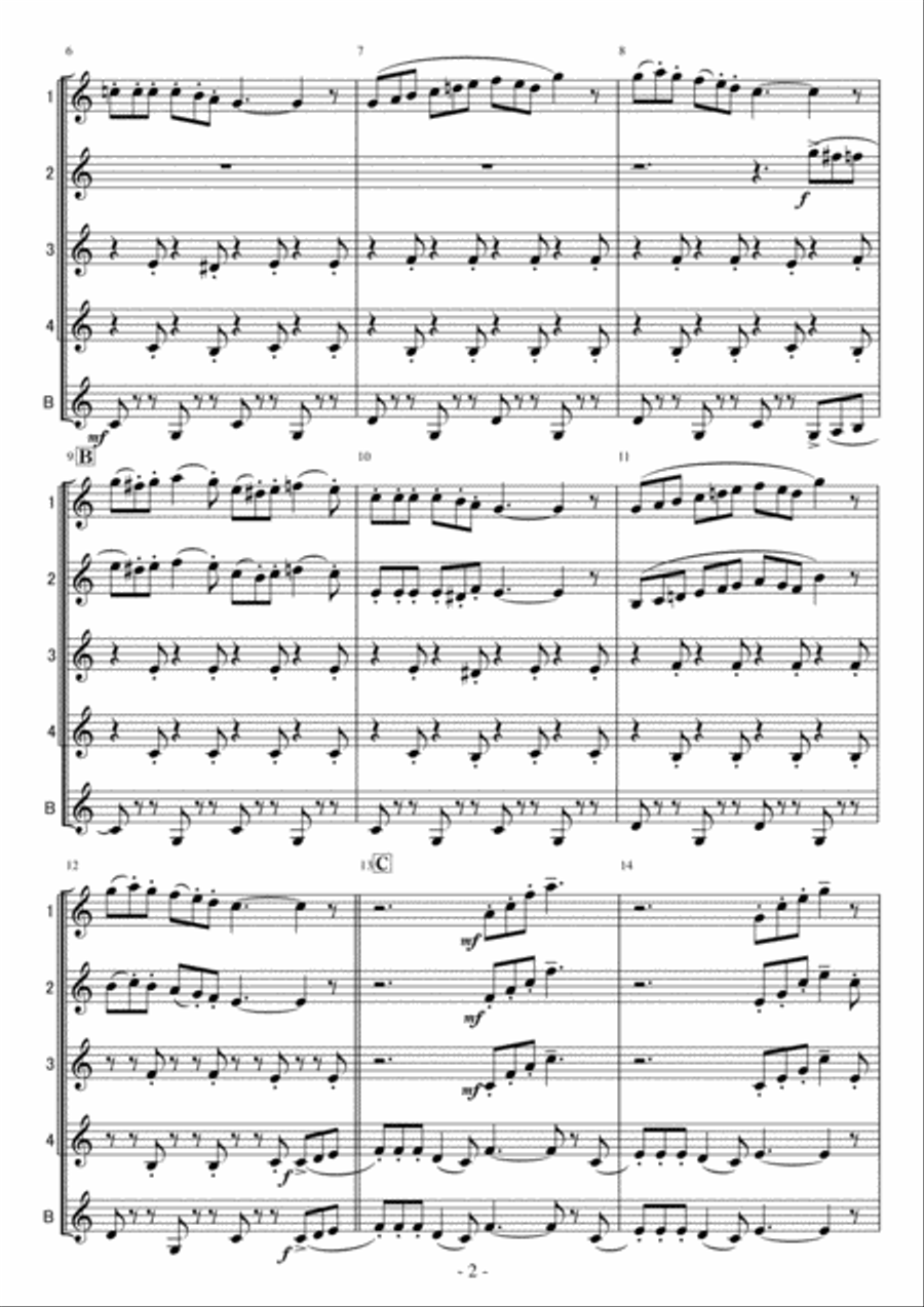 Put It Together (bibbidi Bobbidi Boo) Woodwind Quintet scores gallery preview page 2