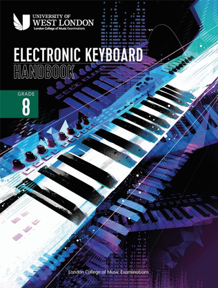 Book cover for LCM Electronic Keyboard Handbook 2021 Grade 8