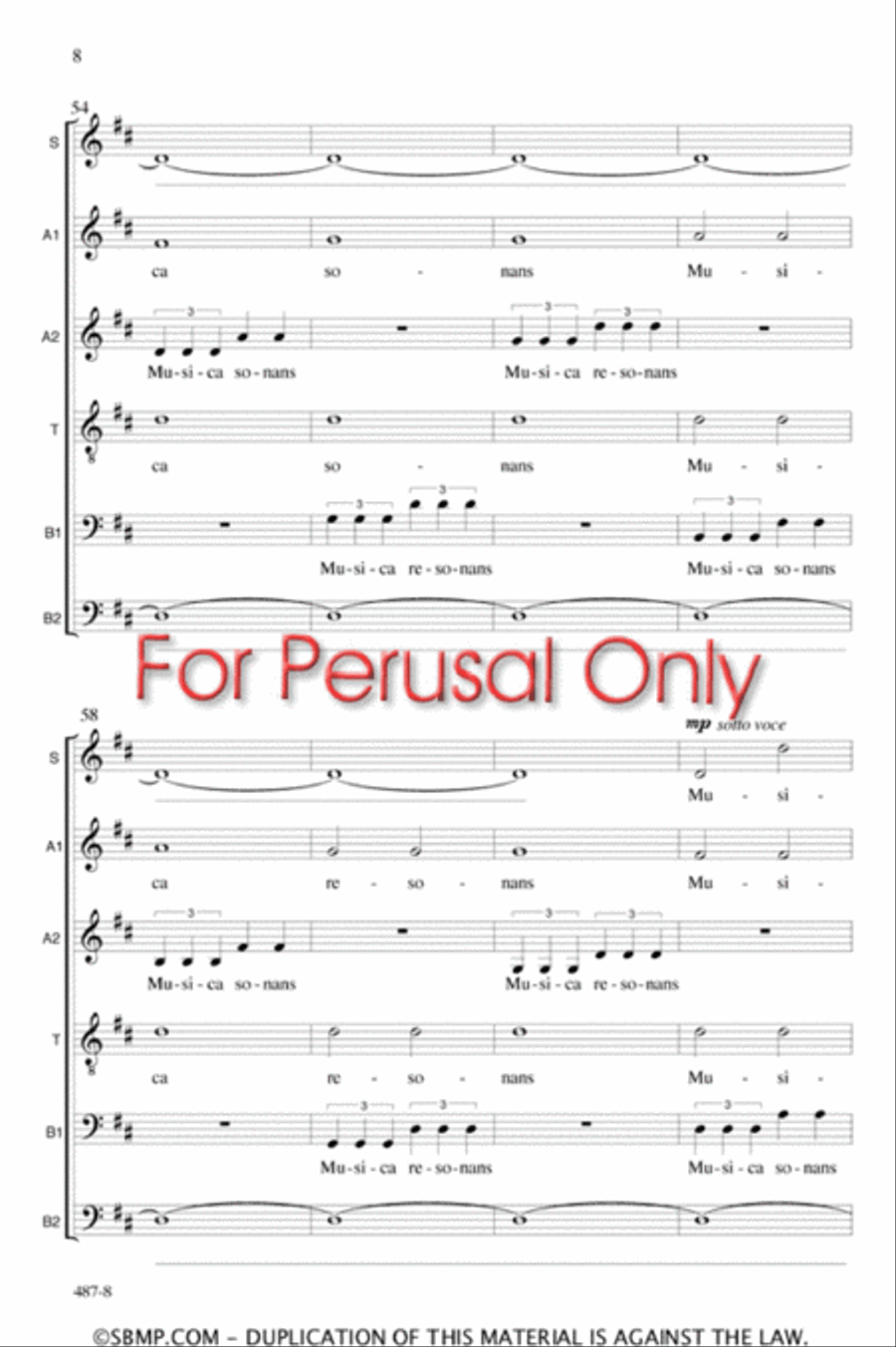 Musica animam tangens - SATB Octavo 4-Part scores gallery preview page 7