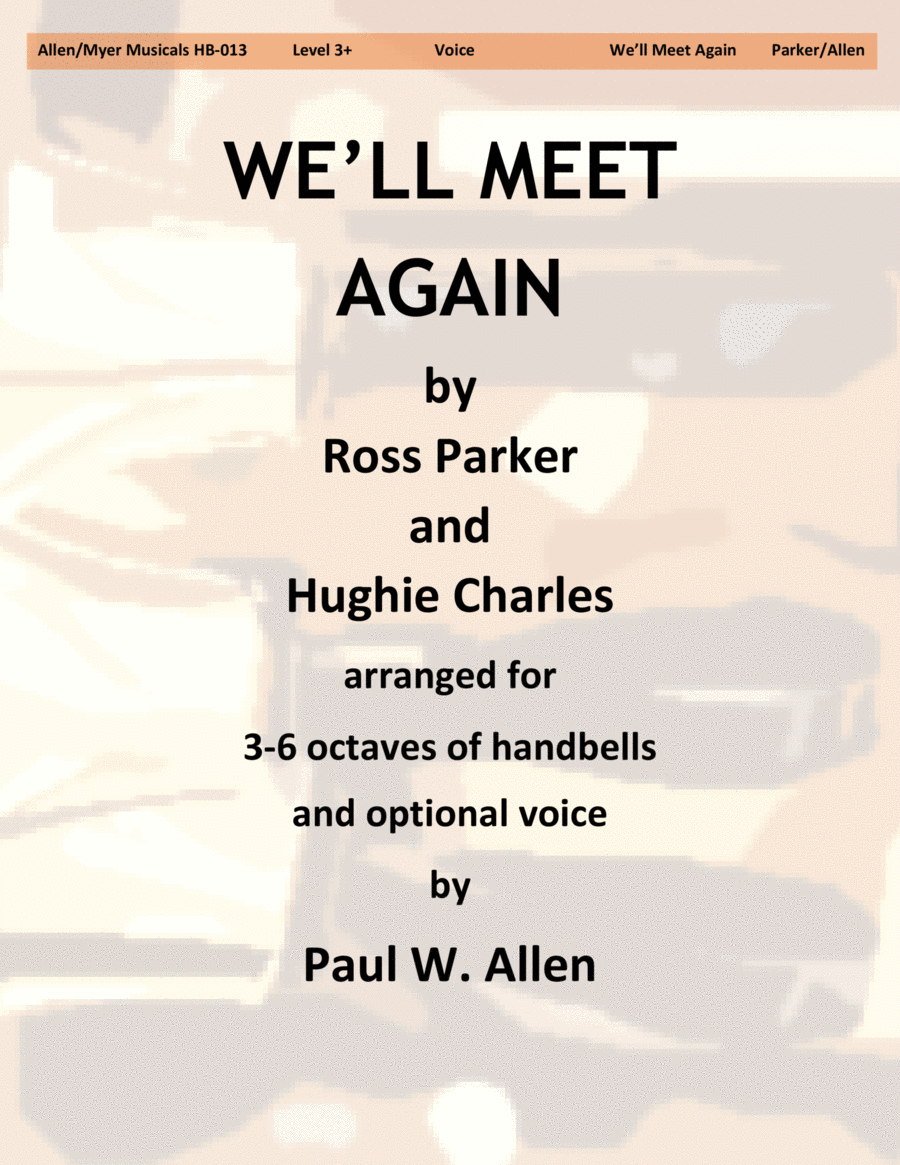 We'll Meet Again (voice) Handbell Choir scores gallery preview page 1