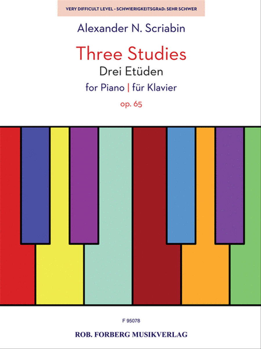 Three Studies for Piano, Op. 65 Piano Method scores gallery preview page 1