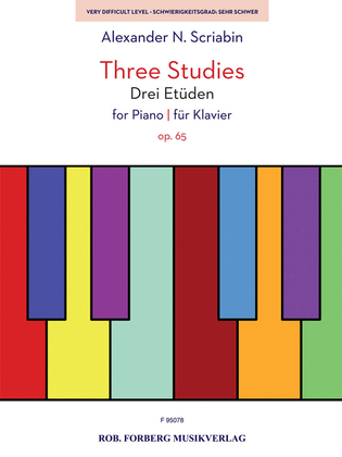 Book cover for Three Studies for Piano, Op. 65