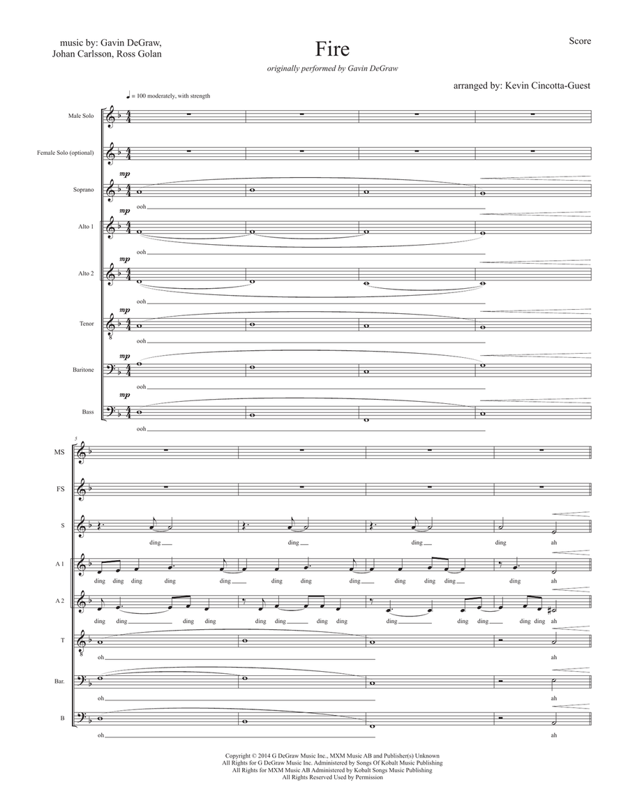 Fire 4-Part scores gallery preview page 1