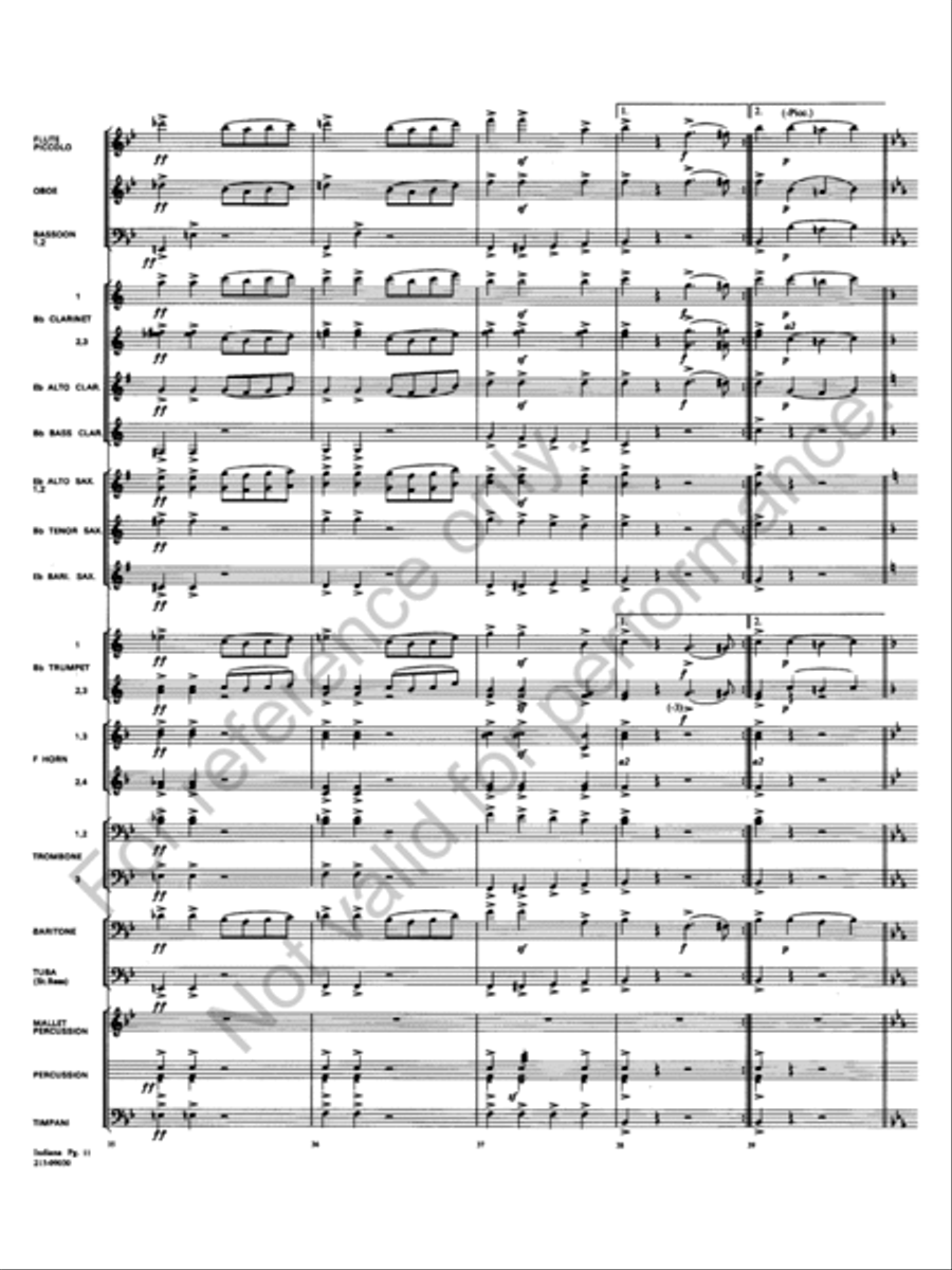 Indiana State Band Concert Band scores gallery preview page 12