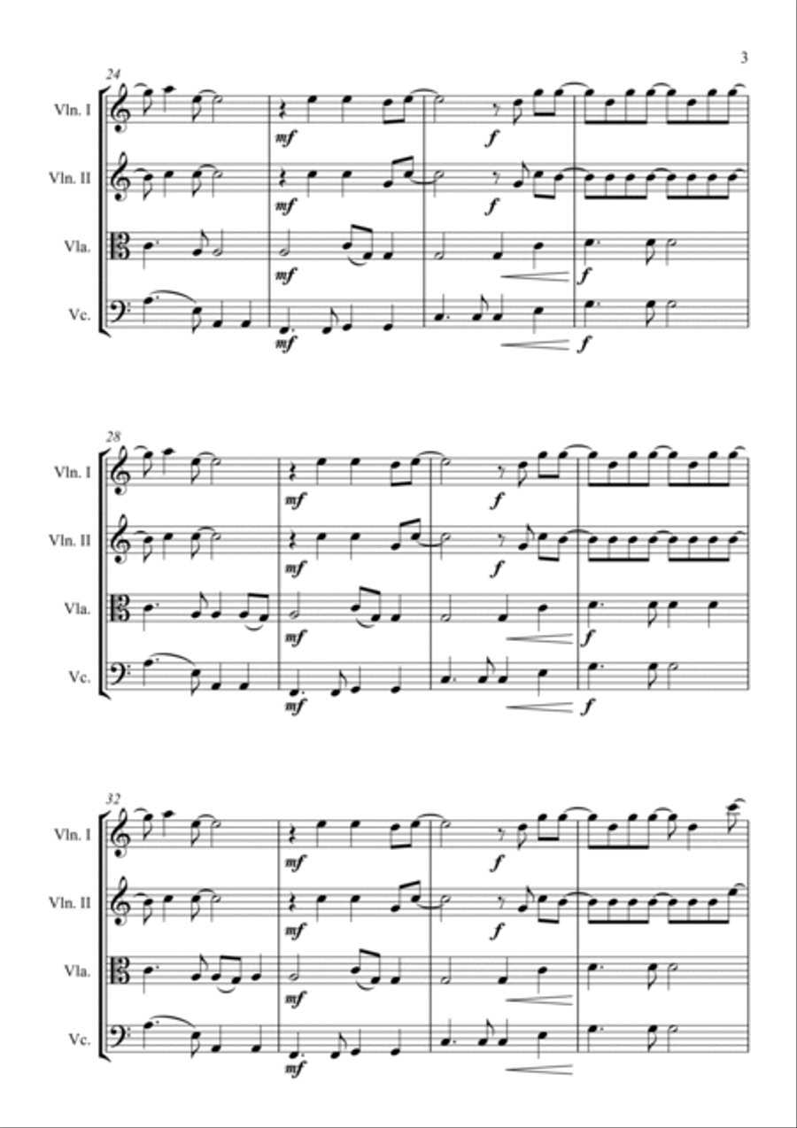 Time After Time String Quartet scores gallery preview page 6