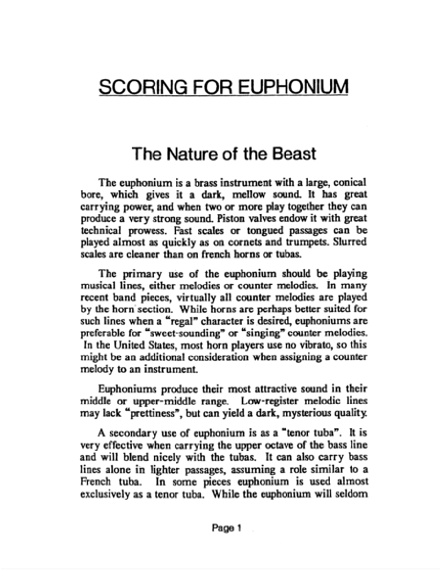 Scoring for Euphonium Euphonium scores gallery preview page 4