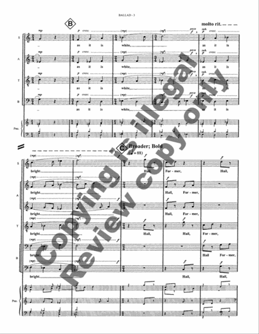 On the Nature of Creation: 3. The Ballad of Good Mind Divisi scores gallery preview page 10