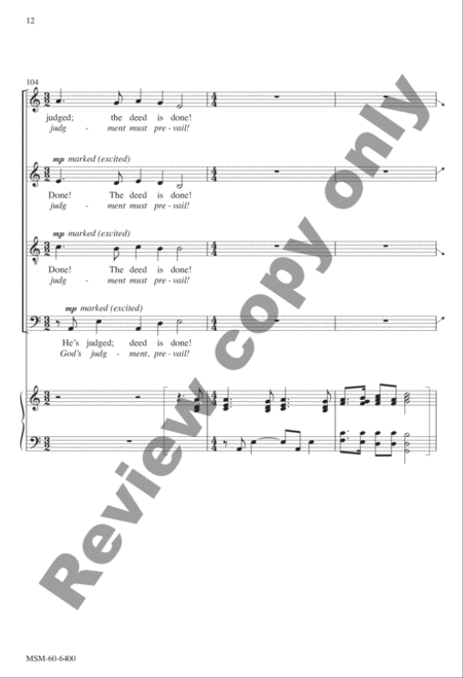 A Mighty Fortress is Our God (Rhythmic) 4-Part scores gallery preview page 27