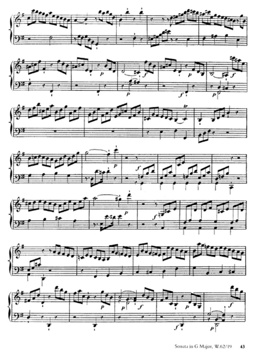 Bach Keyboard Sonata in G major, H.119