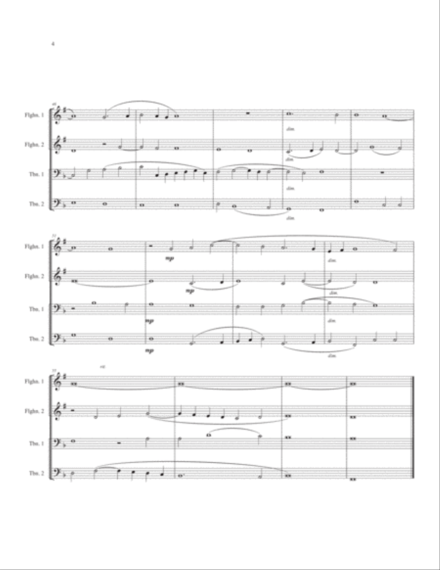 Sicut cervus for Brass Quartet Brass Quartet scores gallery preview page 6