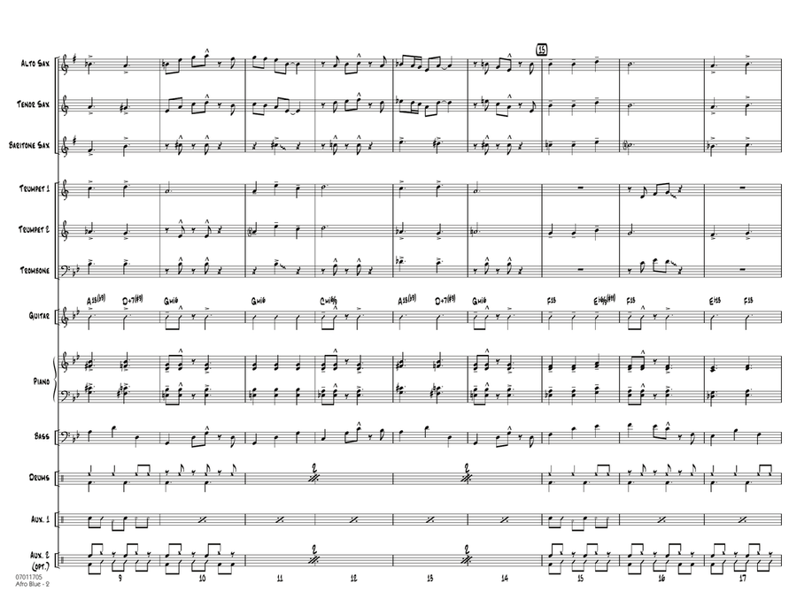 Afro Blue - Conductor Score (Full Score) Jazz Ensemble scores gallery preview page 2