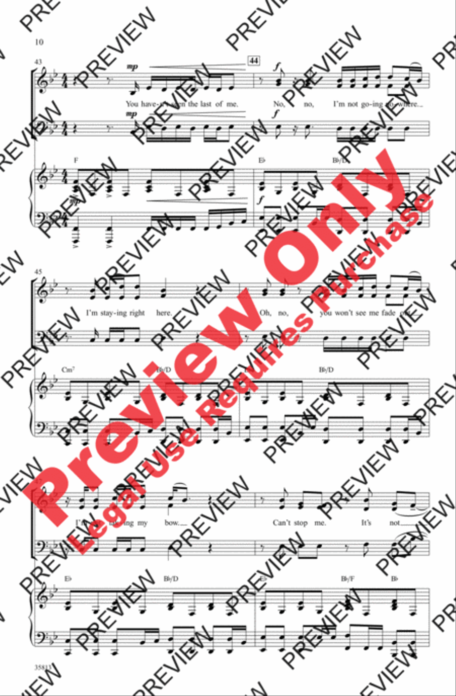 You Haven't Seen the Last of Me 3-Part scores gallery preview page 9