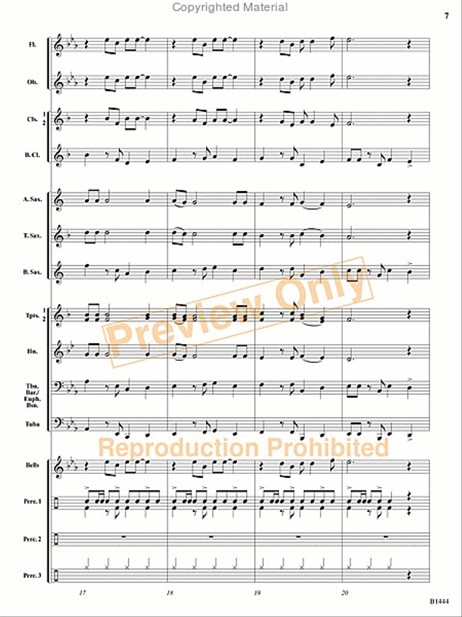 Tango Bells Tango Bells Concert Band scores gallery preview page 6