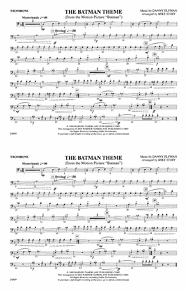 Book cover for The Batman Theme (from Batman): 1st Trombone