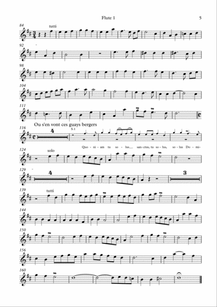 Charpentier: Messe de Menuit pur Noël (SSAA soli, SSAA choir, flutes, strings and continuo) - Orche SSAA scores gallery preview page 5