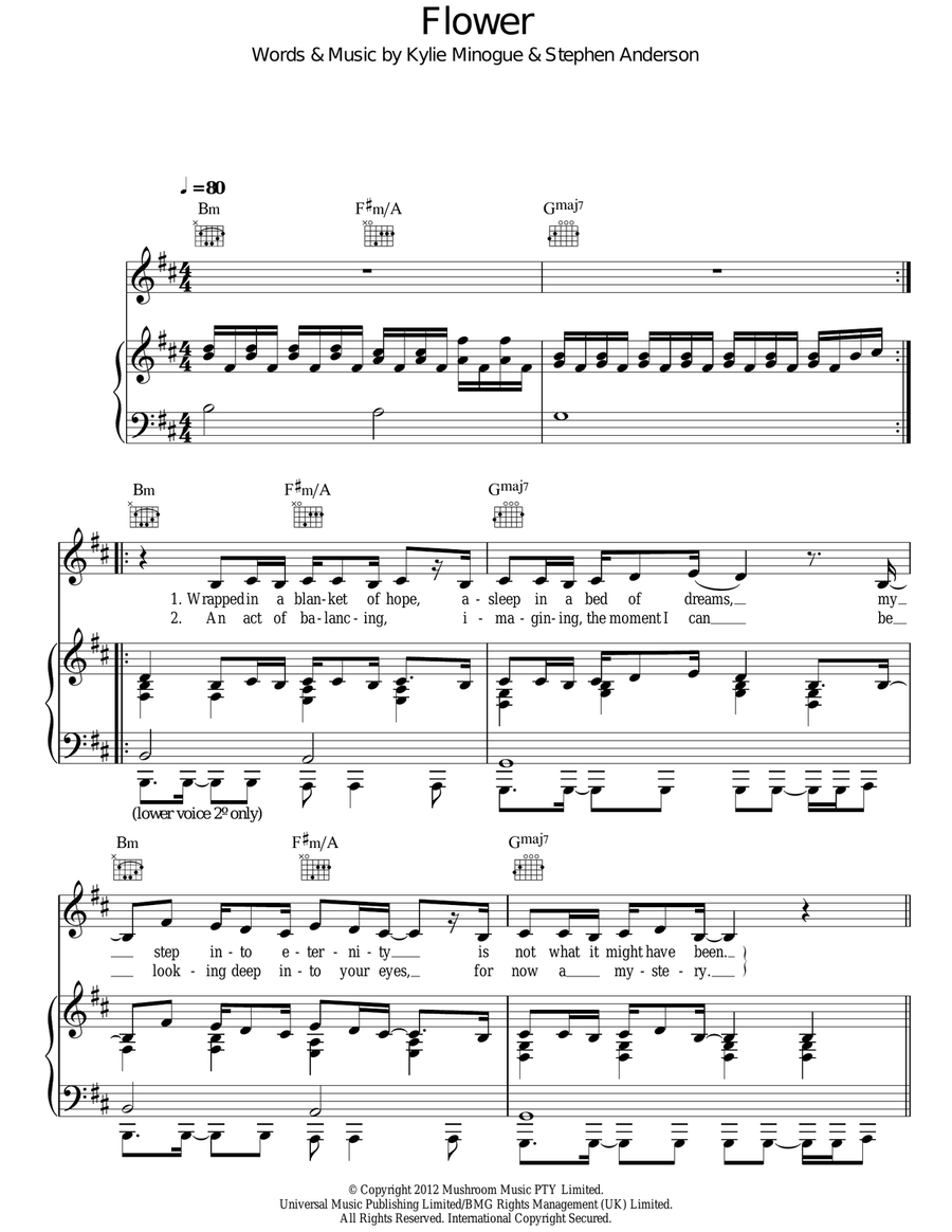 Flower Acoustic Guitar scores gallery preview page 1
