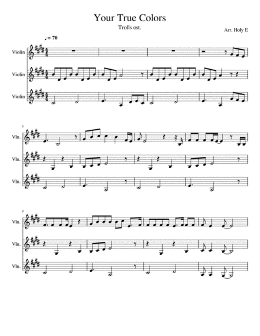 True Colors String Trio scores gallery preview page 1
