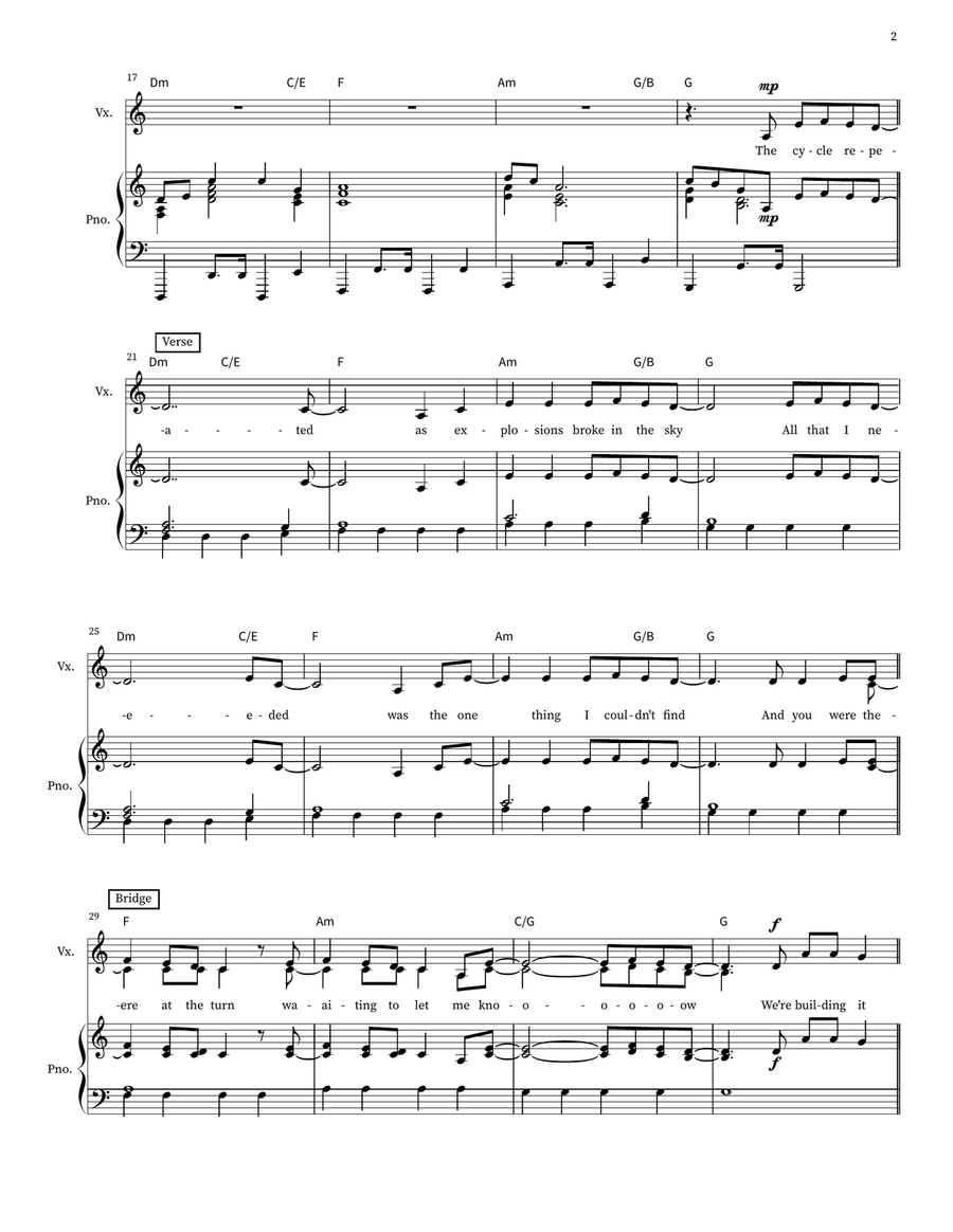 Burn It Down Voice scores gallery preview page 2