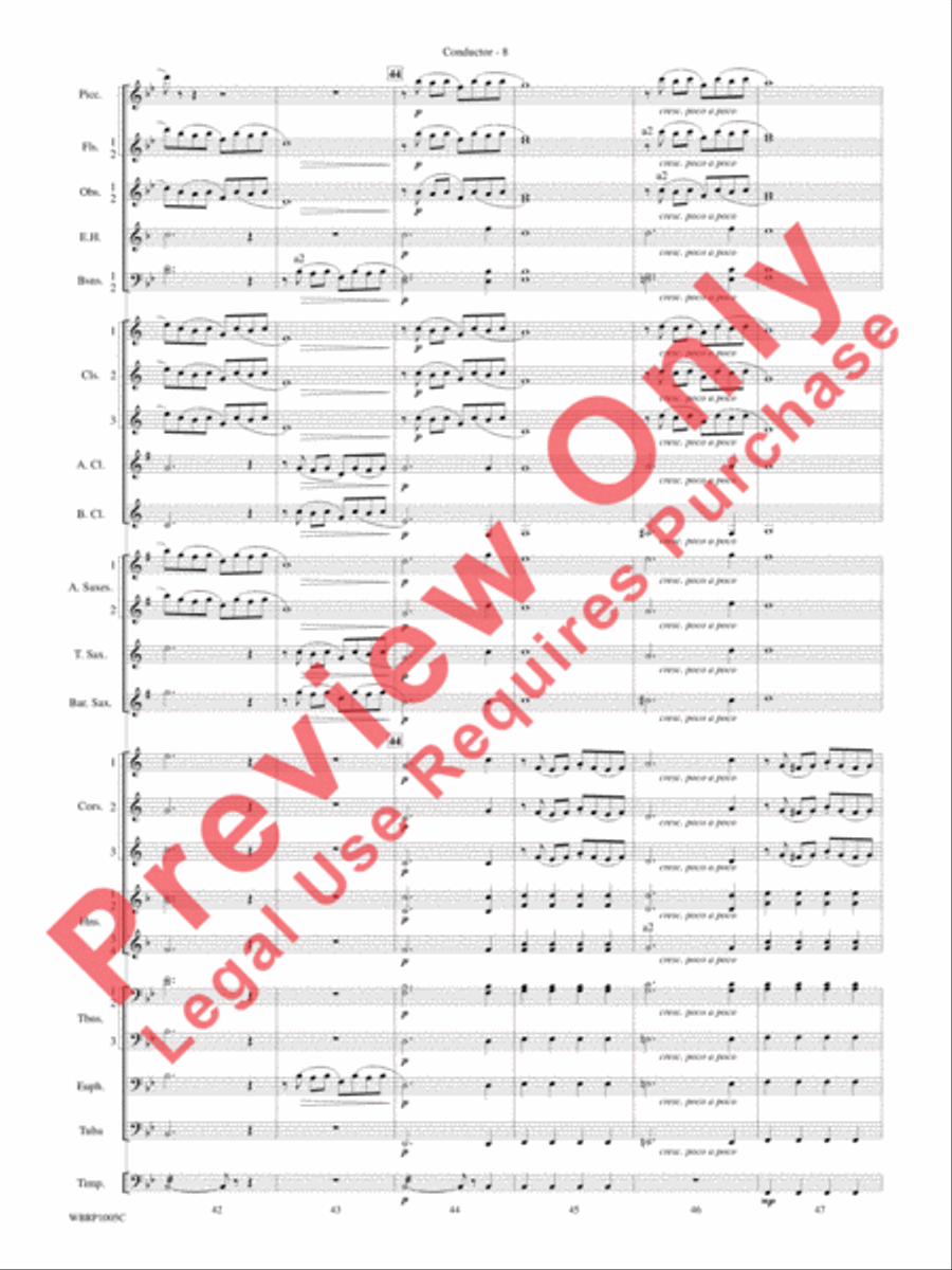 Prelude and Fugue in B-flat Major Concert Band scores gallery preview page 10