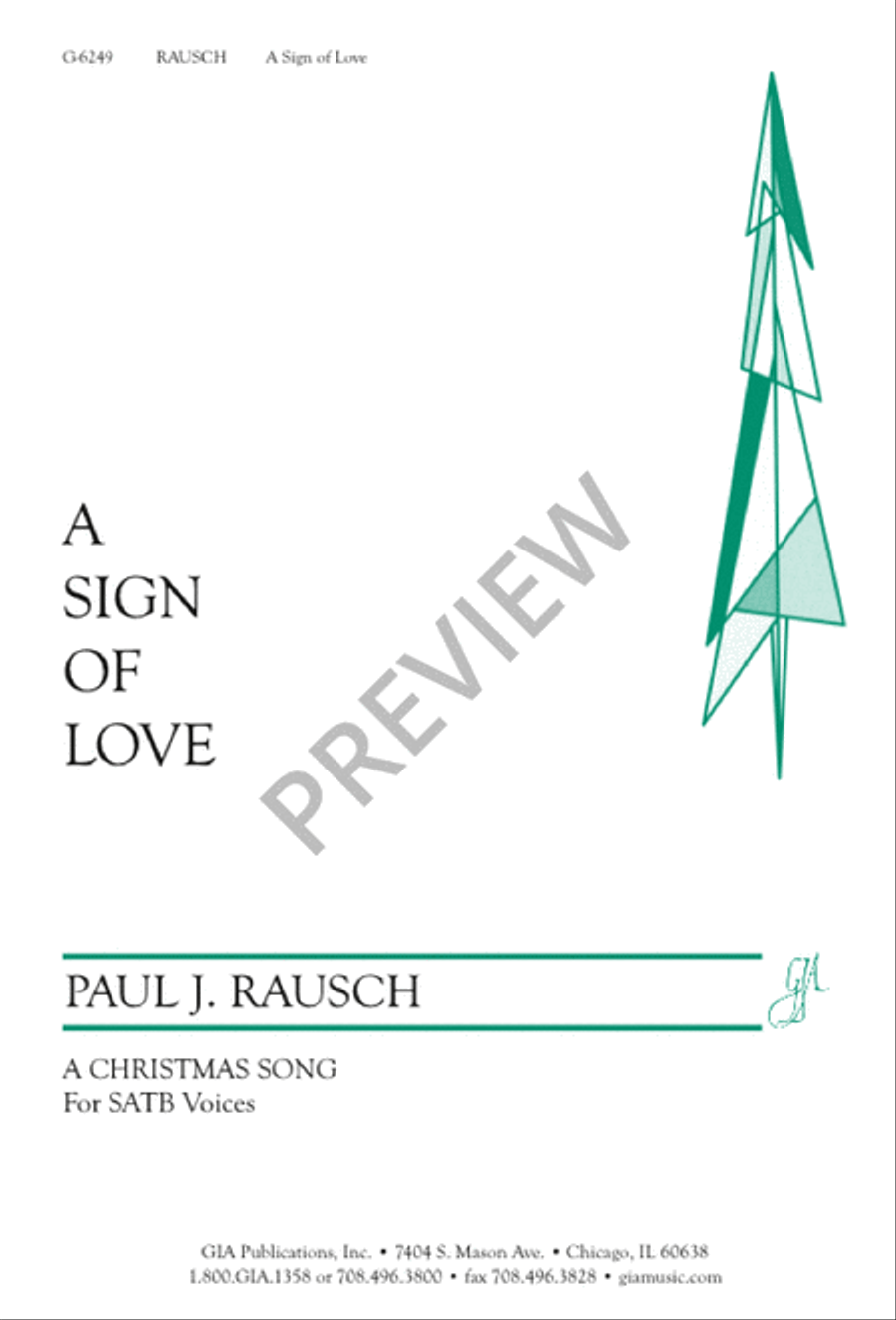 A Sign of Love A Sign of Love 4-Part scores gallery preview page 1