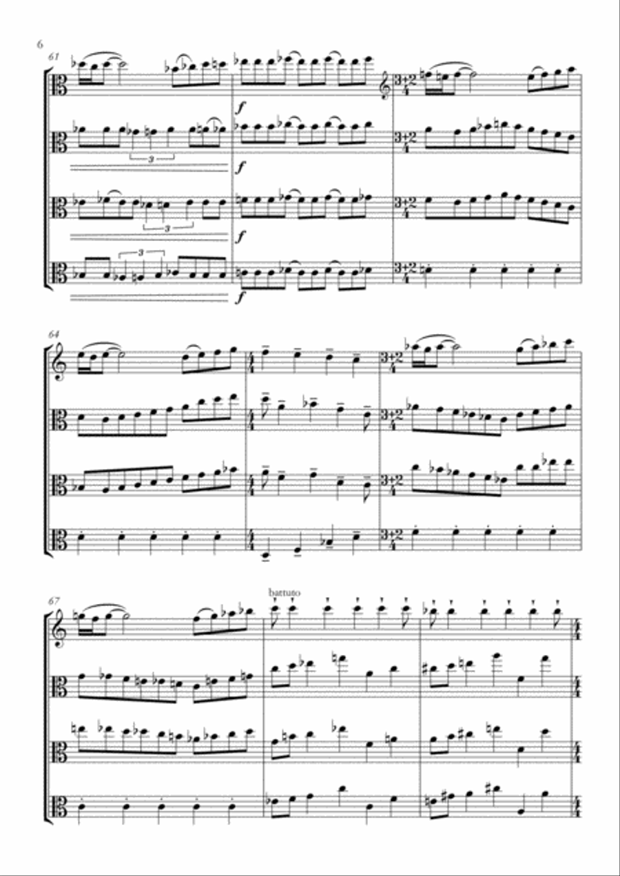 Four: Quartet for four violas String Quartet scores gallery preview page 6