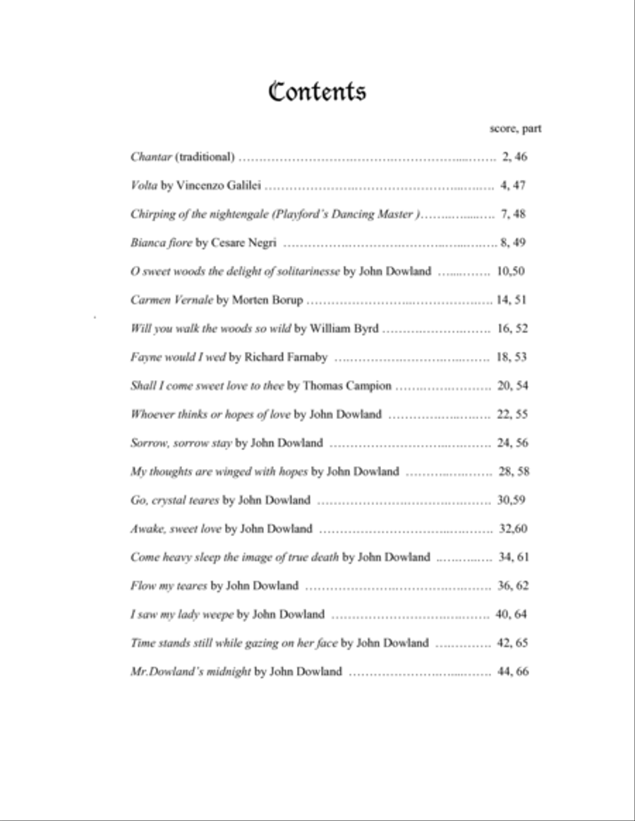 Go, Crystal Teares: Medieval & Renaissance Melodies for flute and harp Flute scores gallery preview page 3