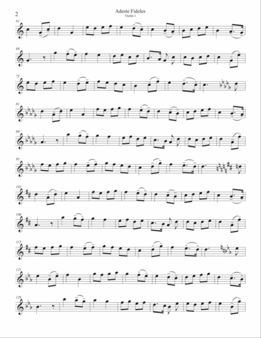 O Come, All Ye Faithful Set of Parts scores gallery preview page 2