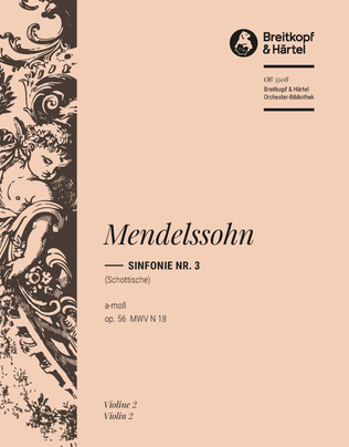Book cover for Symphony No. 3 in A minor Op. 56 MWV N 18