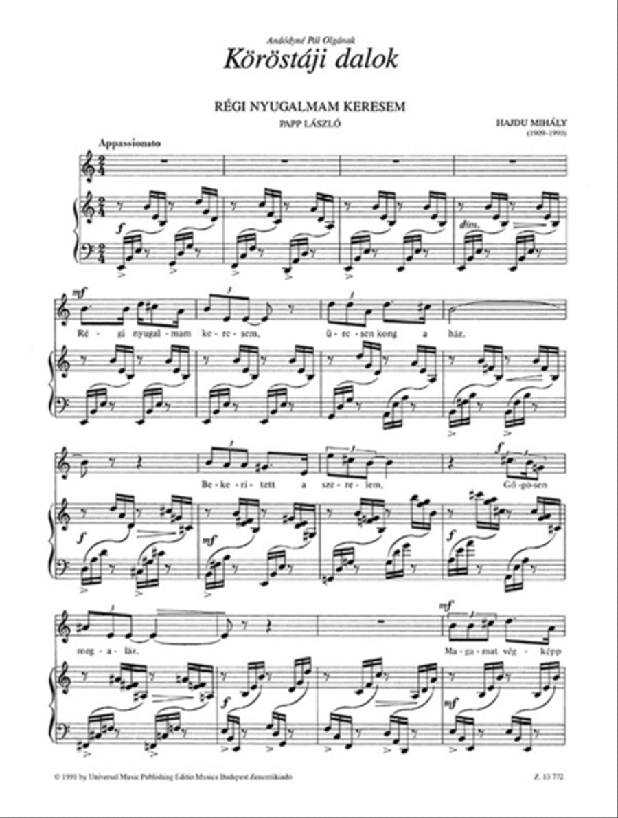 Köröstaji dalok Voice Solo scores gallery preview page 2