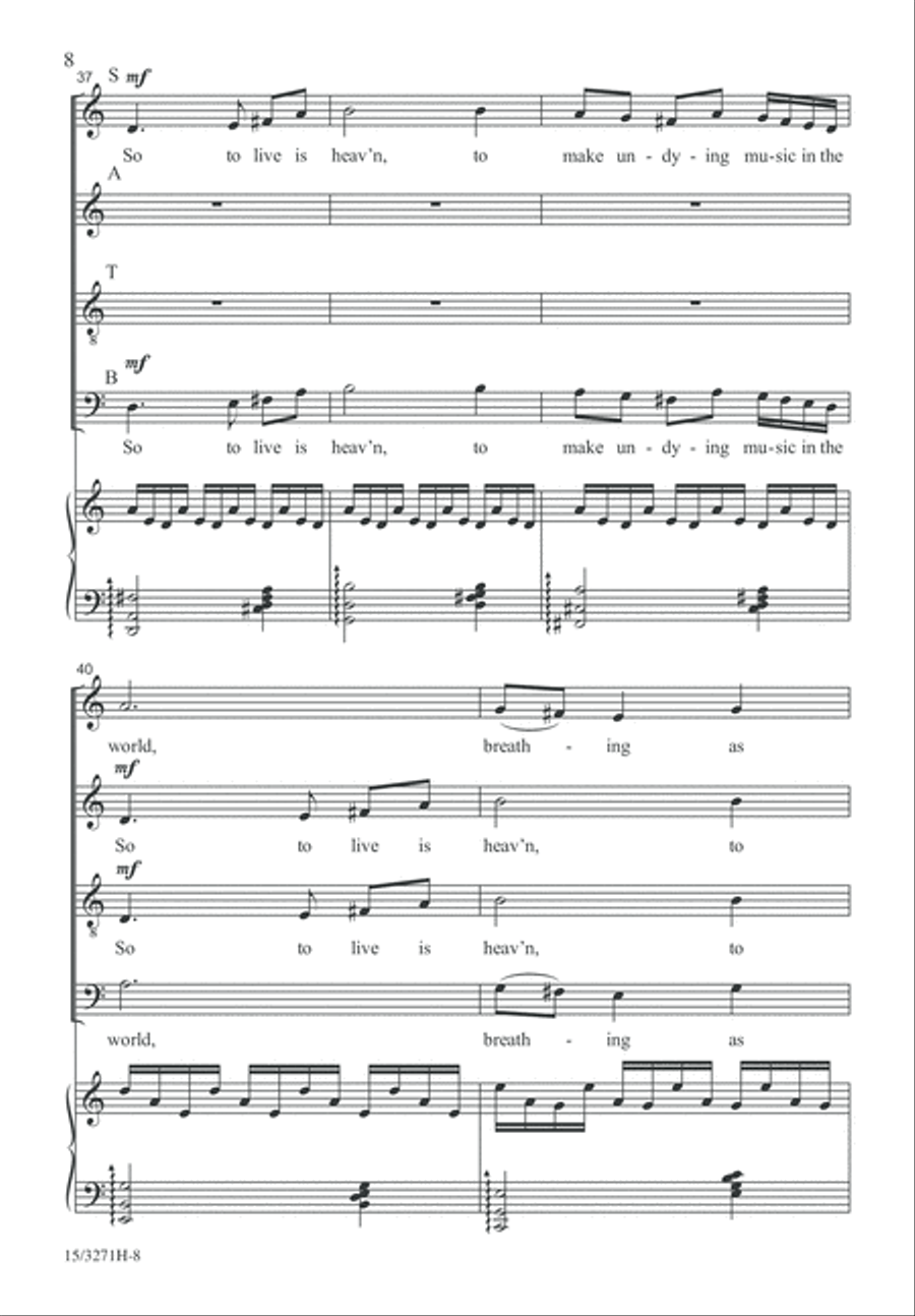 The Choir Invisible 4-Part scores gallery preview page 8