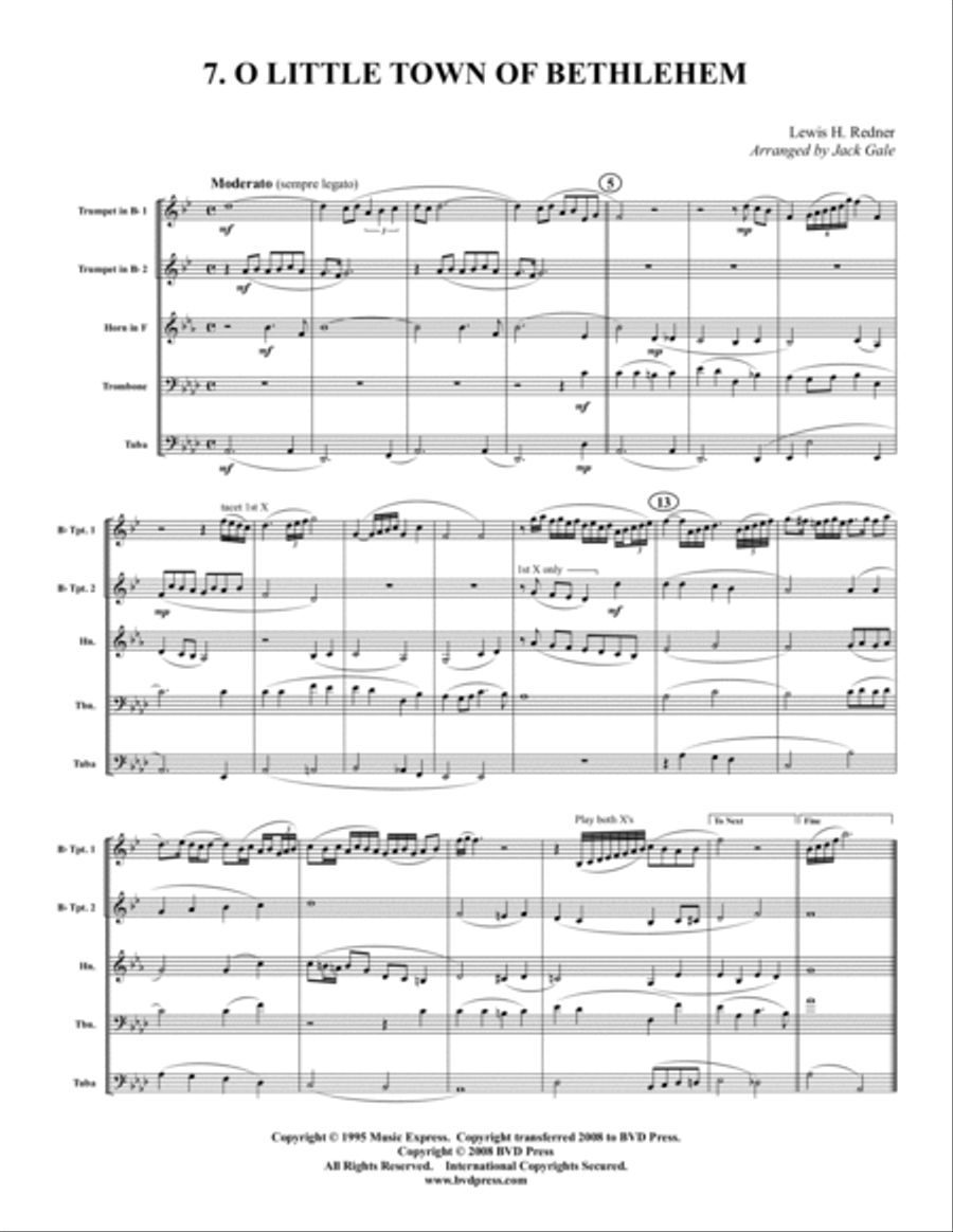 Christmas Set 2 Brass Quintet scores gallery preview page 5