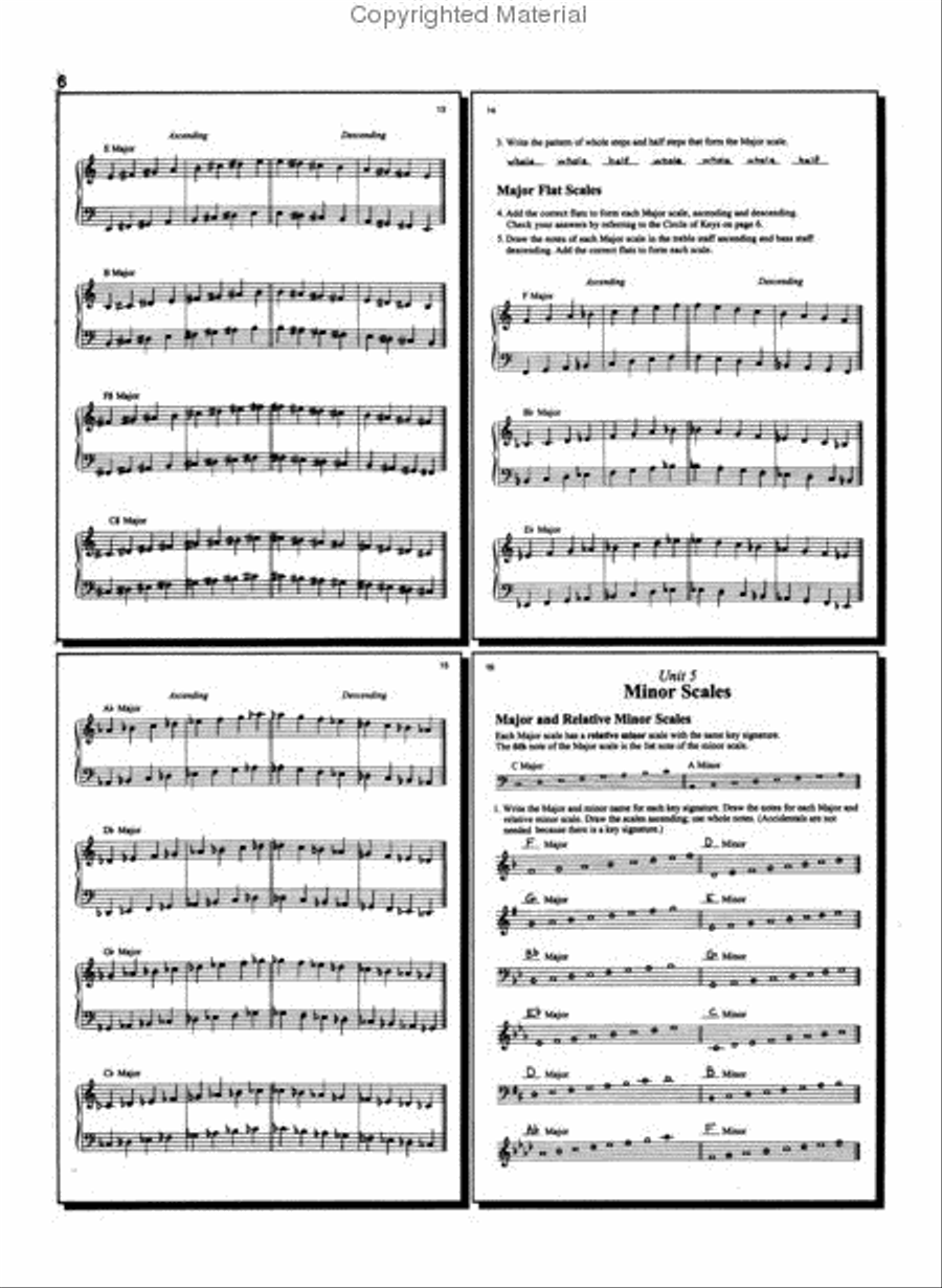 Fundamentals Of Piano Theory, Level 6 - Answer Book Piano Method scores gallery preview page 3
