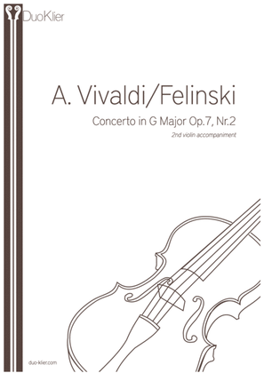Vivaldi (arr. Felinski) - Concerto Op.7 No2 in G Major, 2nd violin accompaniment
