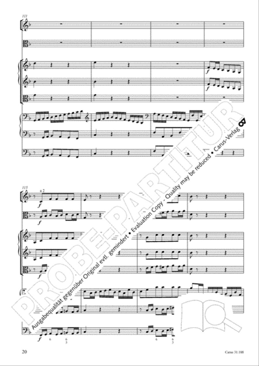 I have placed all my confidence (Ich habe meine Zuversicht) 4-Part scores gallery preview page 21