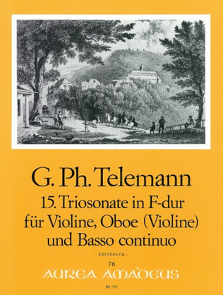 Book cover for 15th Trio sonata F major TWV 42:F13