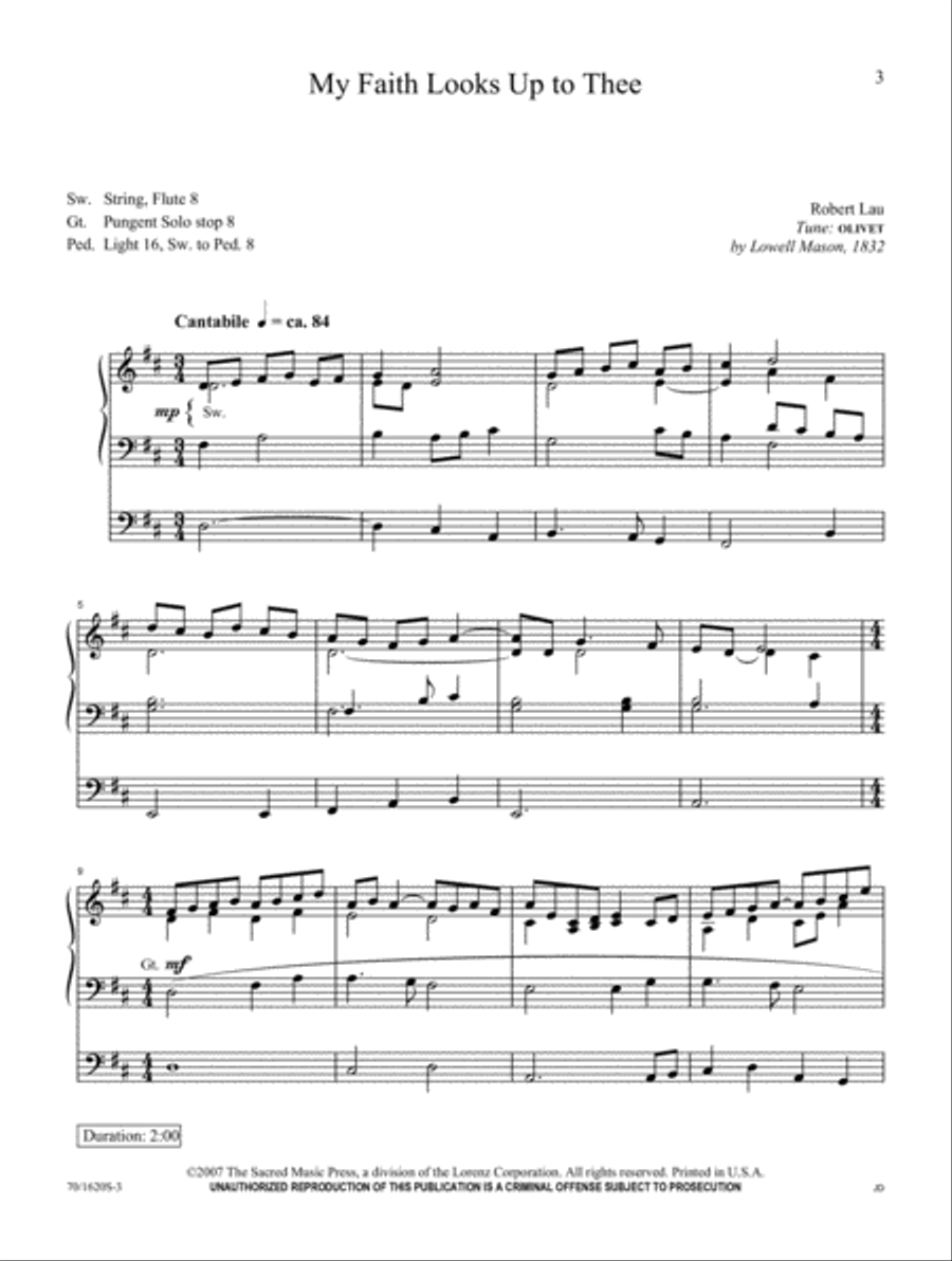 Hymns of the Faith (Digital Download) Organ scores gallery preview page 3