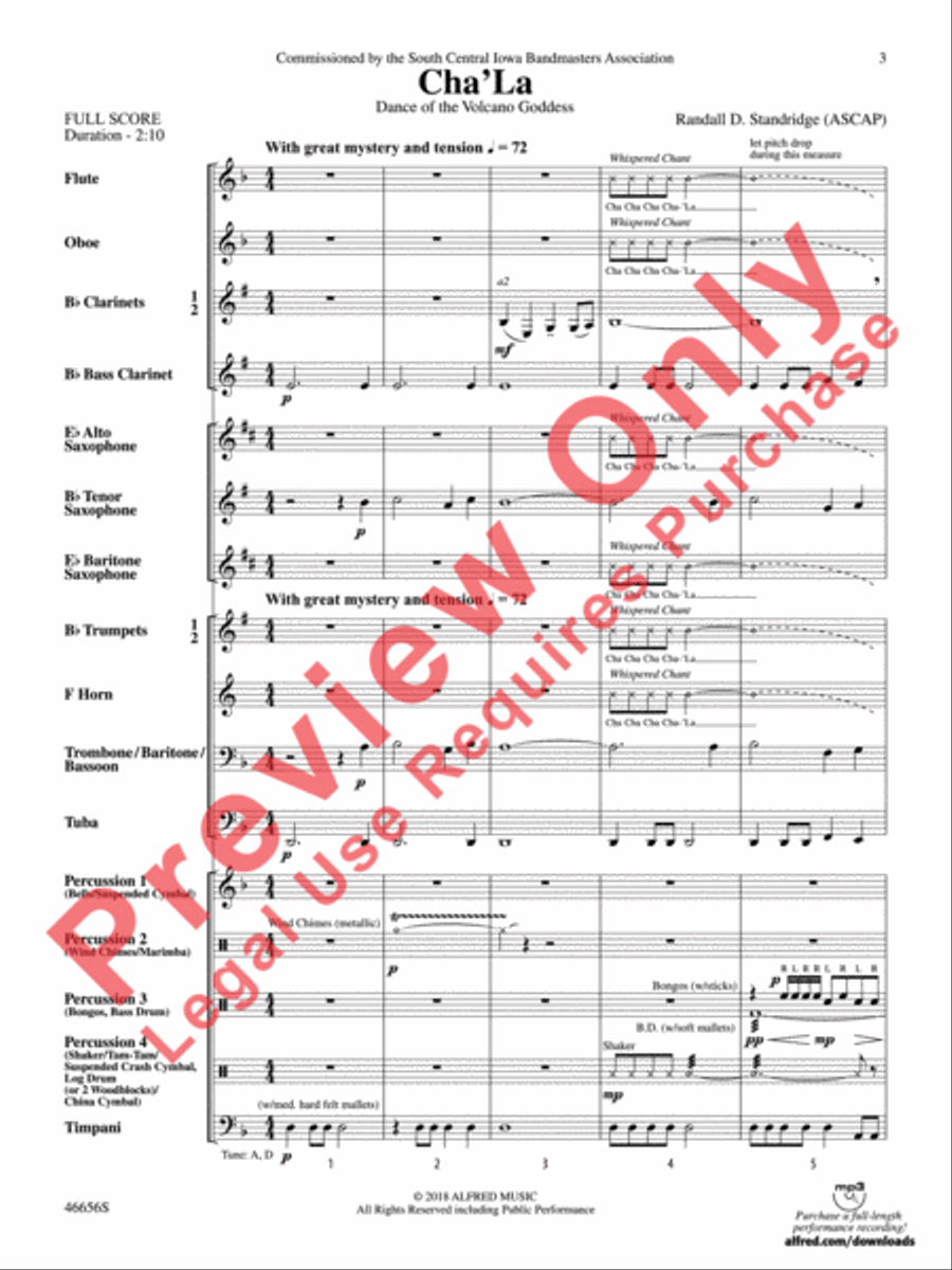 Cha'La Concert Band scores gallery preview page 4