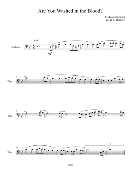 10 Easter Solos for Trombone - Vol. 2 image number null