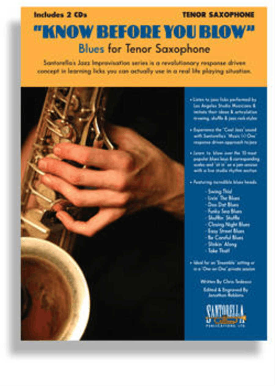 Know Before You Blow - Blues for Tenor Saxophone with 2 CDs Tenor Saxophone scores gallery preview page 1