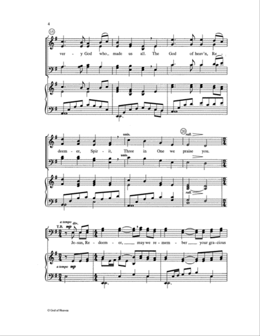 O God of Heaven O God of Heaven Choir scores gallery preview page 4