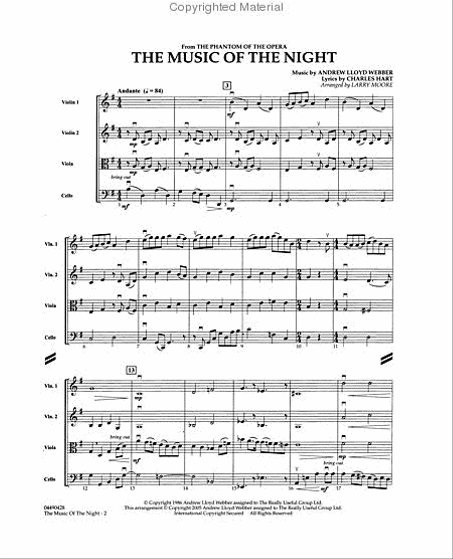 The Music of the Night (from The Phantom of the Opera) image number null