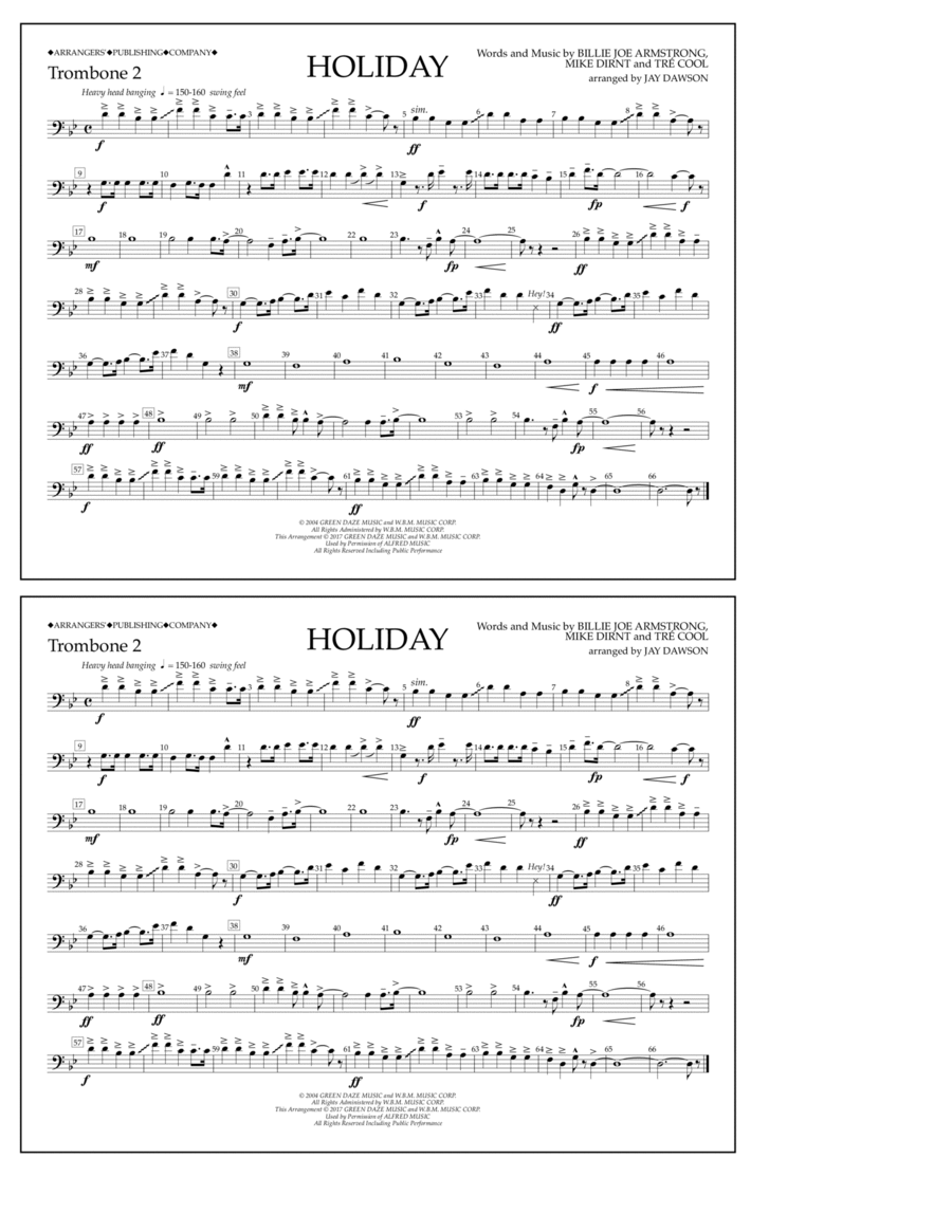Holiday - Trombone 2