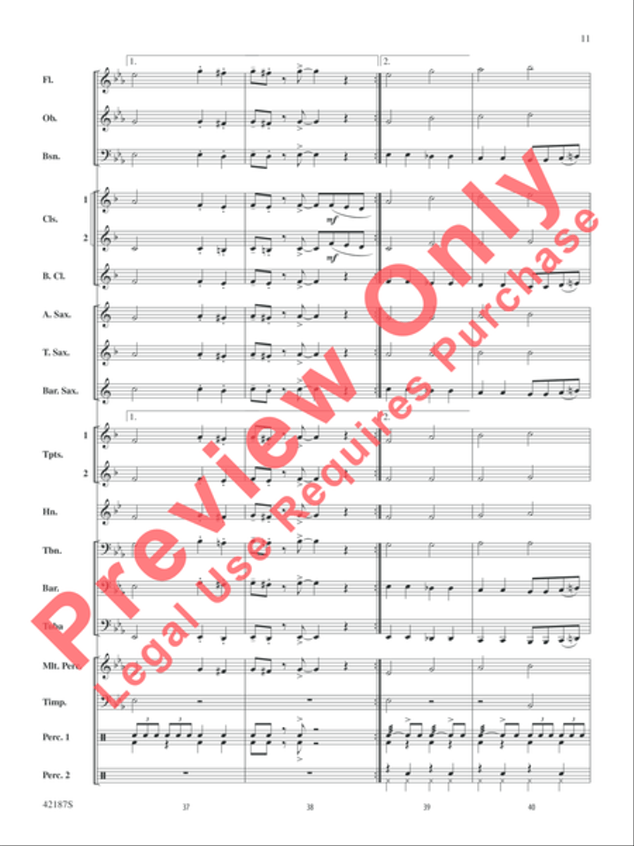 Santa Baby Concert Band scores gallery preview page 12