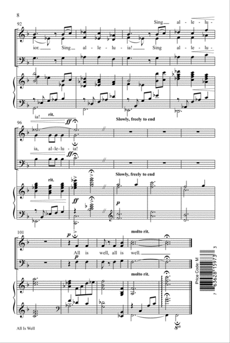 All Is Well 3-Part scores gallery preview page 9